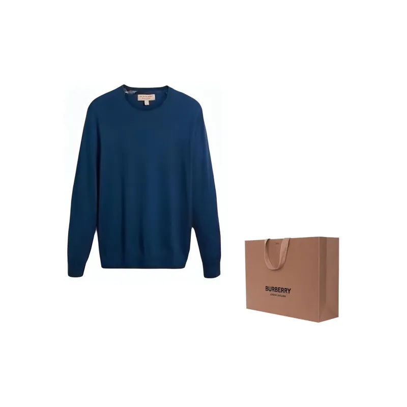 Burberry Cashmere Sweater Men's Dark Cyan-6