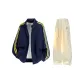 Navy Blue+Apricot