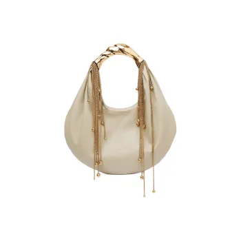 Chloe Lambskin Crescent Bag, Handbag, Shoulder Bag Women's Beige