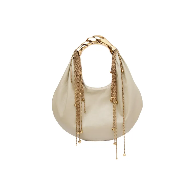 Chloe Lambskin Crescent Bag, Handbag, Shoulder Bag Women's Beige-0
