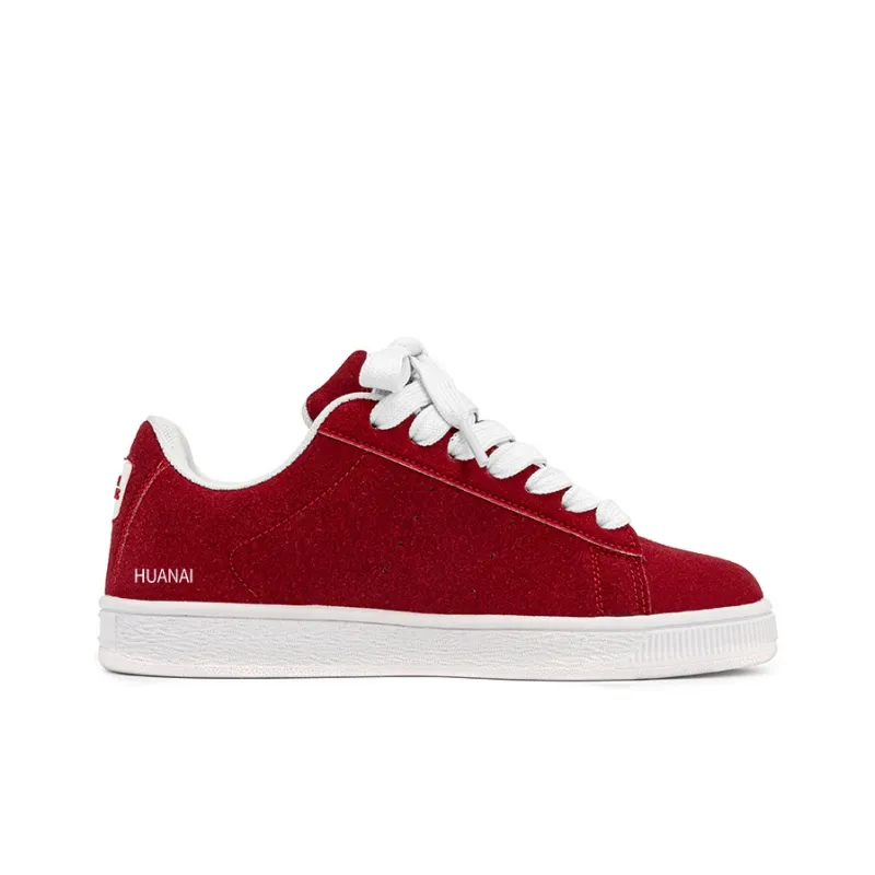HUANAI Low-Top Skateboard Shoes Unisex Milk White-19
