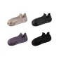 [Men's No-Show Socks]4 Pack (Black+Dark Slate+Sand+Standard Purple)