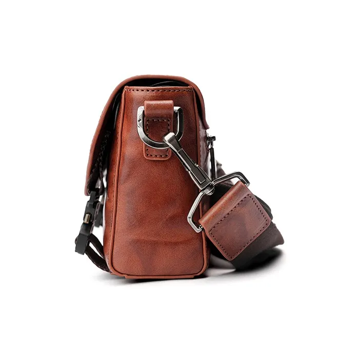 Sharkborough Top Grain Cow Leather Shoulder Bag Medium Size Men's Multicolor-7