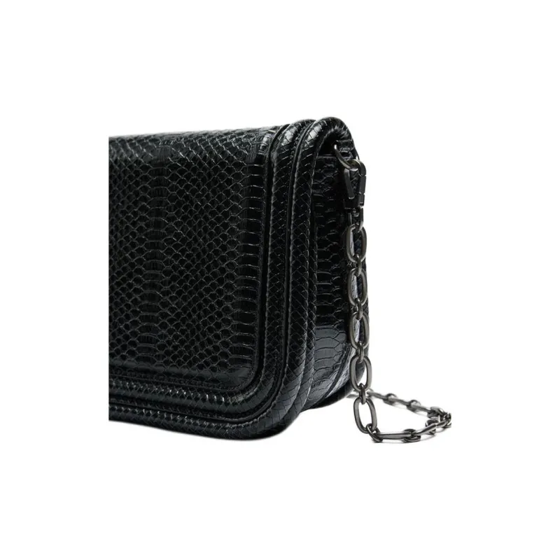 ZARA Polyurethane Shoulder Bag Crossbody Bag Small Size Women's Black-3