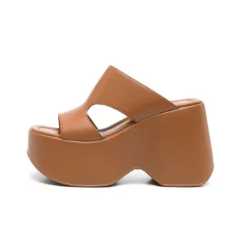 Vic Matie Slide Slippers 10cm Women's Brown