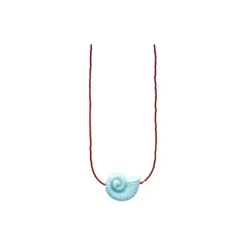 ANNI LU 18K Gold Glass Resin Brass Necklaces Unisex Red