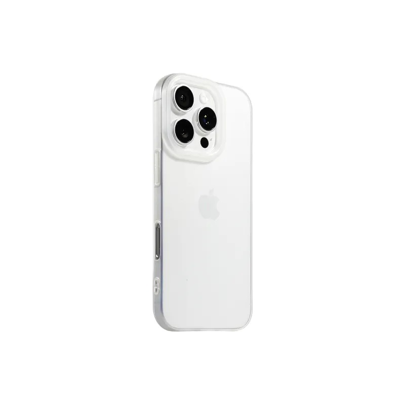 Mexileo TPU Material Extra Thin Icy Clear White Phone Cases Compatibility  Apple/IPhone 16/15/14/13/Pro/Max Minimalist-1