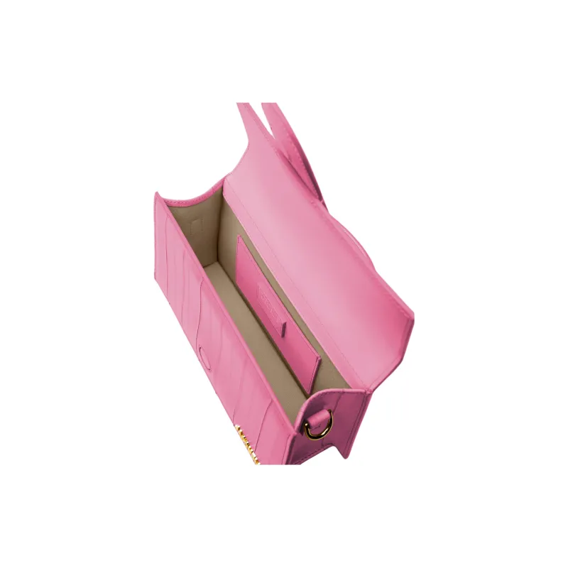 Jacquemus Eel Skin Shoulder Bag, Crossbody Bag, Handbag Large Size Women's Light Pink Red-3