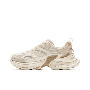 LiNing Star Slip Resistant, Abrasion Resistant, Breathable Low Top Chunky Sneakers Women's Ecru