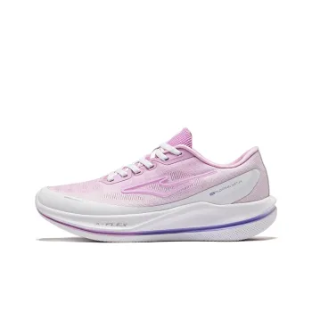 Erke Breathable Lightweight Rebound Low Top Training Running Shoes Women's Bellflower Purple Erek White
