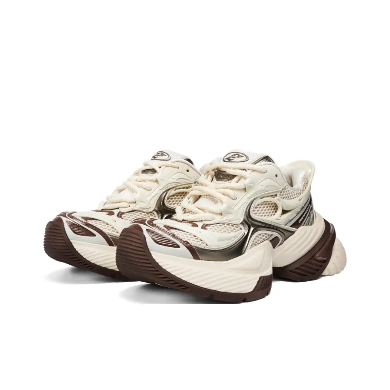 OGR Scorpio Chunky Sneakers Unisex Low Top Brown-2