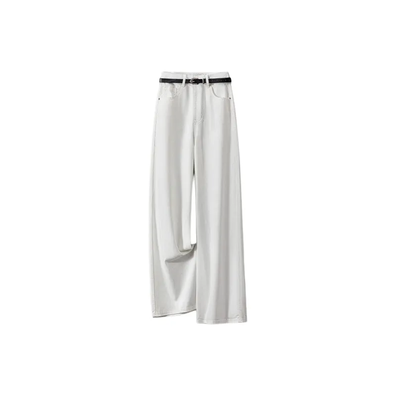IHIMI Casual Pants Women's Cream Puff White-1