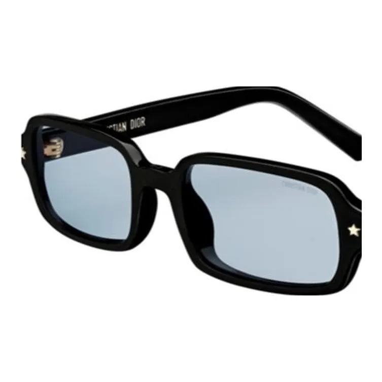 DIOR Subject To Official Website Rectangular Sunglasses Women's Black-2