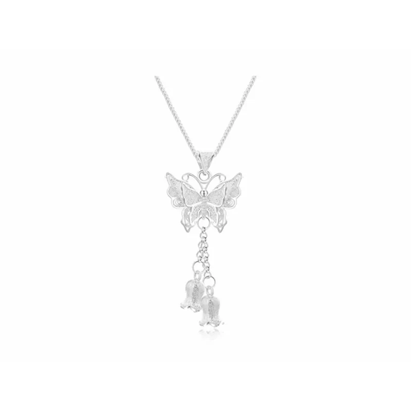 CHINA GOLD S999 Fine Silver Necklaces Women's-0