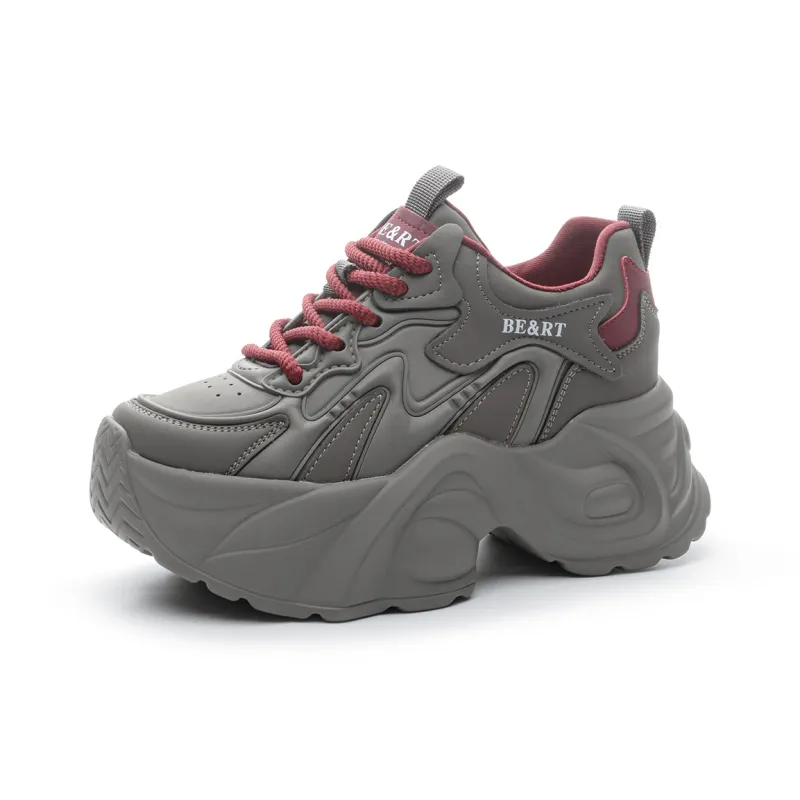 CHOVO Breathable Lightweight Height Increasing Low-Top Chunky Sneakers Women's-0