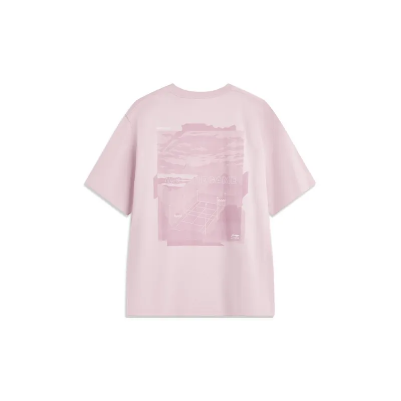 LiNing Sports Life Collection T Shirt Men's Milk Stone Pink-1