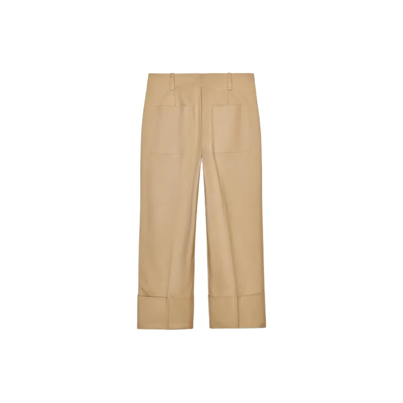 ZARA ZW Series Casual Pants Women's Dark Beige-1