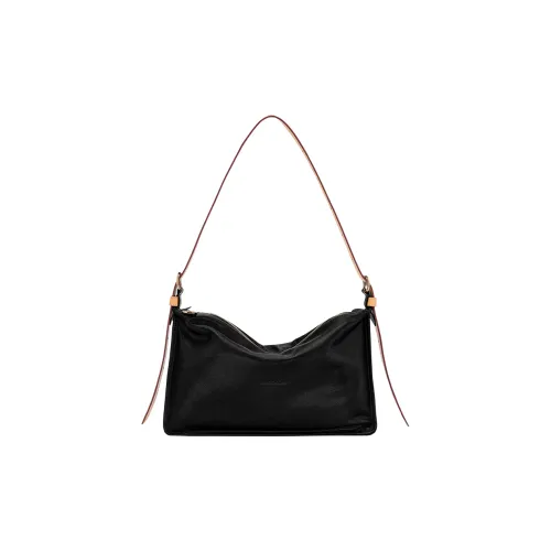 logo-plaque croc effect bag