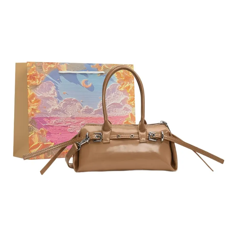 BRINCH PU One Shoulder Handbags Regular Women's Black Khaki/Pink/Ecru-3