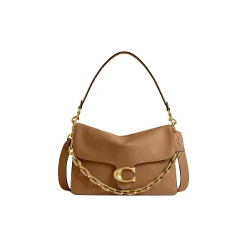 COACH Tabby Cow Leather Shoulder Bag Large Size Women's Honey Brown
