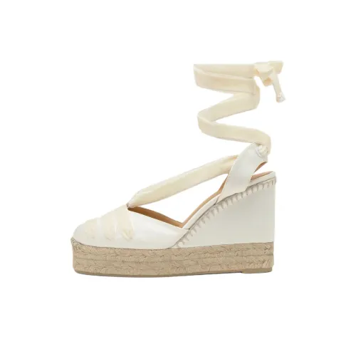 Castañer Cersei Wedge Heel High Heels 8cm Women's Beige