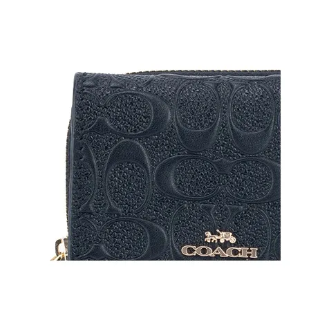 COACH Trifold Wallet Cow Leather Wallet Women's Black-3