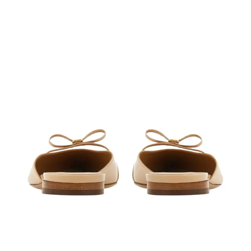 FERRAGAMO Slip Resistant Closed Toe Slippers Women's Beige-4
