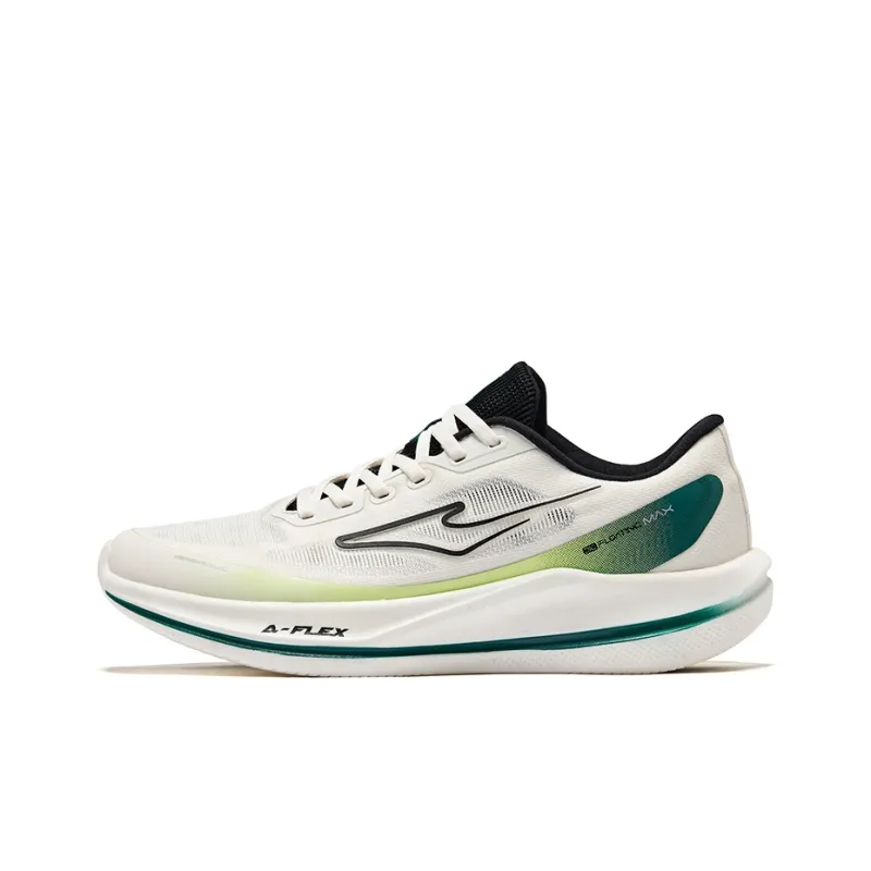 Erke Water Float 6MAX Rebound Lightweight Breathable Low Top Training Running Shoes Men's Microcrystal White Jet Black-0