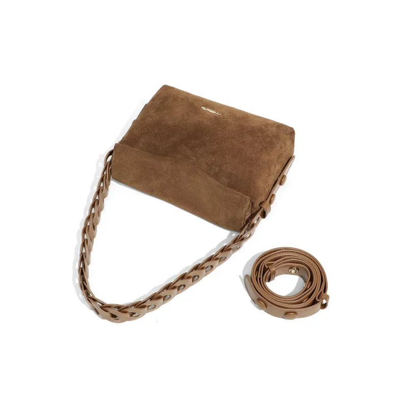 MILLIE'S Cow Leather Underarm Crossbody Bag, Shoulder Bag Regular Women's Brown-4