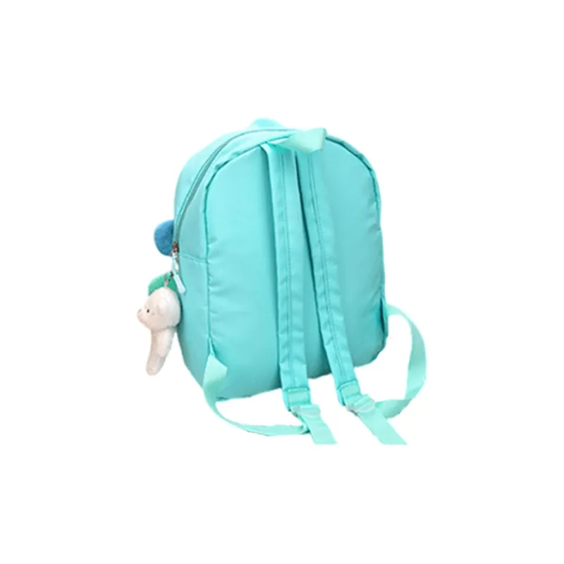 Parker Bear Nylon Backpack Unisex Blue-3