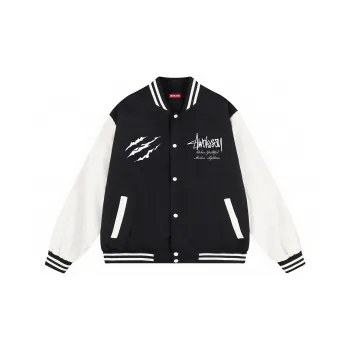 WOKXSS Baseball Jacket Unisex Black