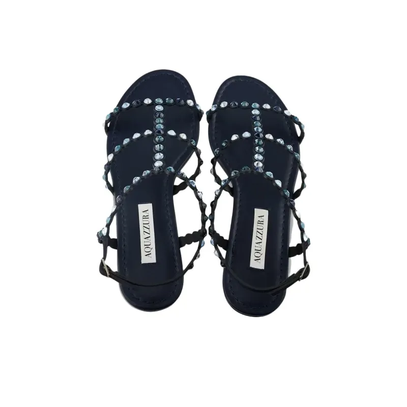AQUAZZURA Tequila Roman Sandals Women's Blue-3
