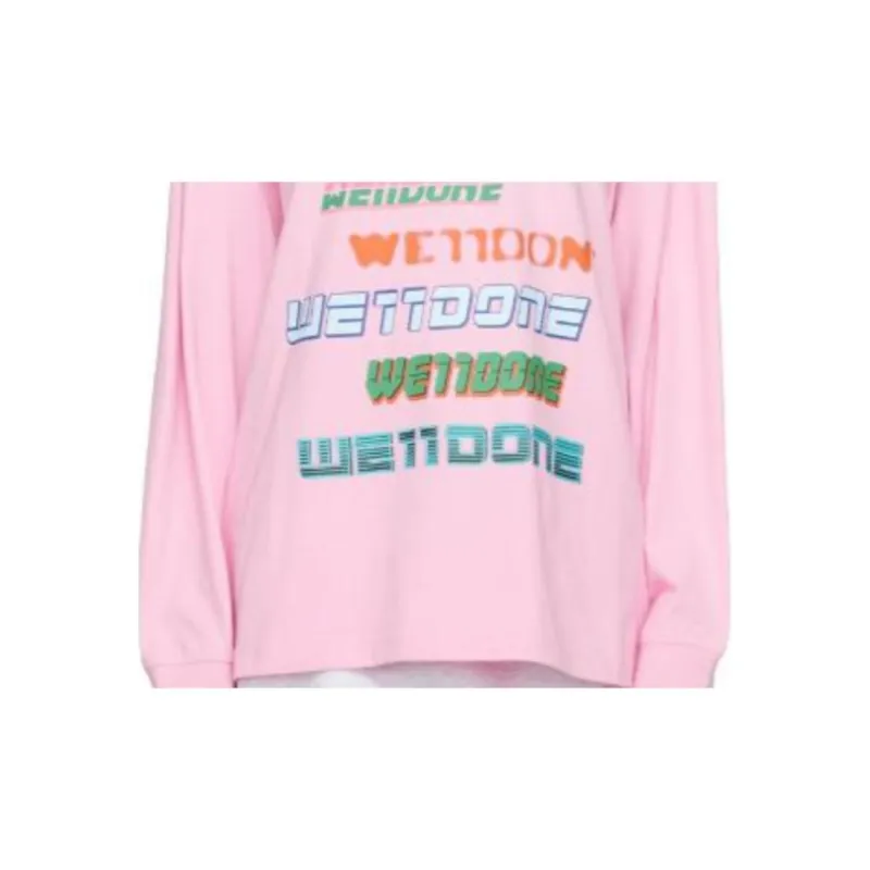 WE11DONE Sweatshirt Unisex Pink-3
