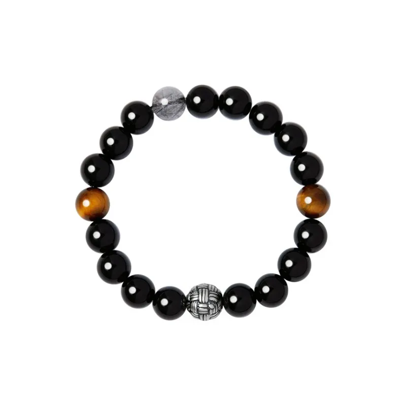 ALIEN BANG Obsidian Bracelets Men's-0
