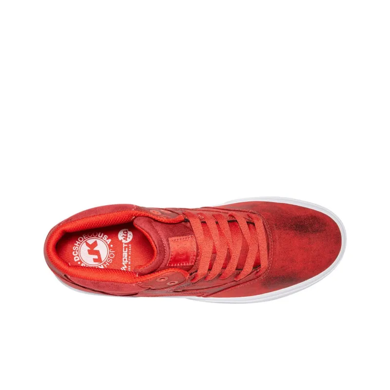 Kalis Vulc x DC Shoes Mid Top Skateboard Shoes Men's Red-2