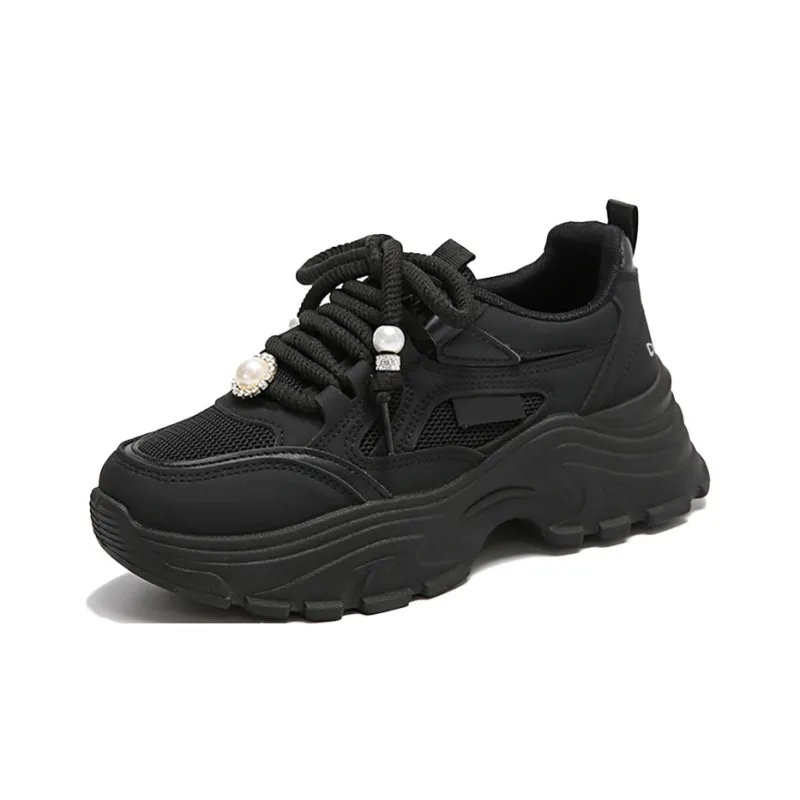 Budding Bear Anti-Slip Wear-Resistant Breathable Height Increasing Low-Top Chunky Sneakers Women's-20