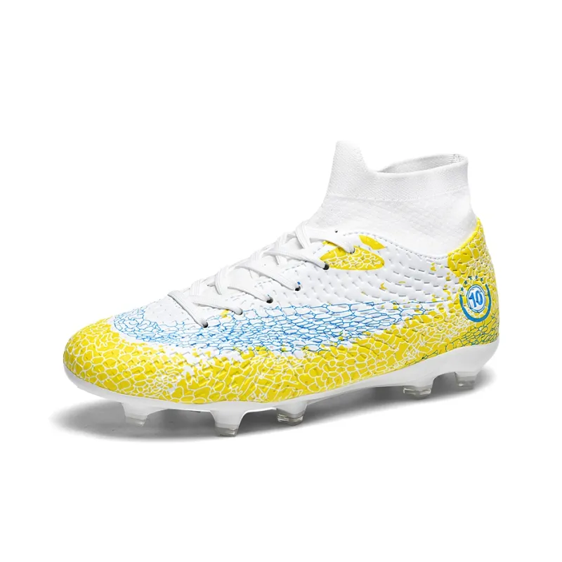QIUTEXIONG FG Rubber Long Studs TT Rubber Broken Studs Artificial Ground Cushioning Breathable Soccer Shoes Unisex-1