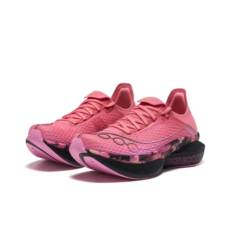 Saucony Endorphin Elite Abrasion-Resistant Low-Top Running Shoes Unisex Pink-2