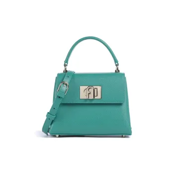 Furla 1927 Collection Grain Leather One Shoulder Handbag Mini Women's Jadeite Green