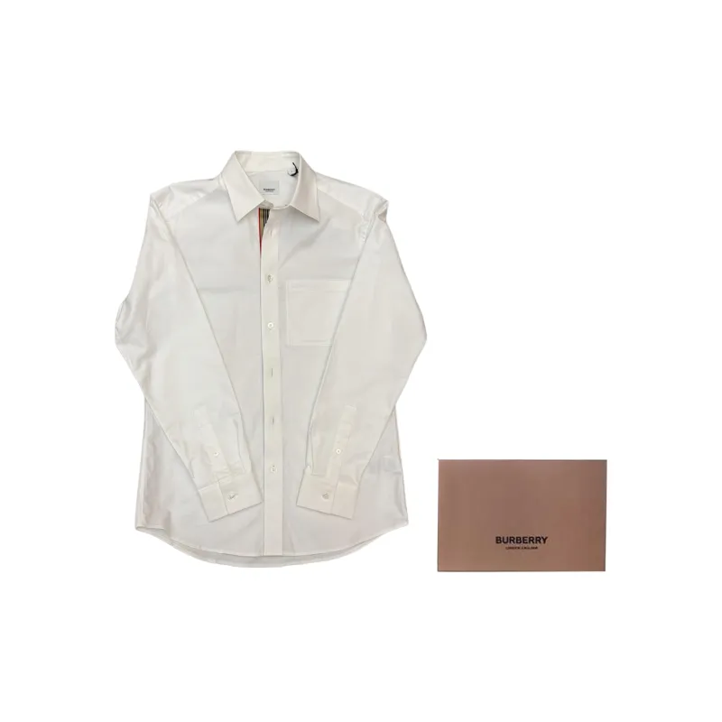 Burberry Shirts Men White-7