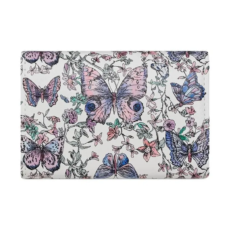 DIOR Caro Calfskin Wallet Women's White-2