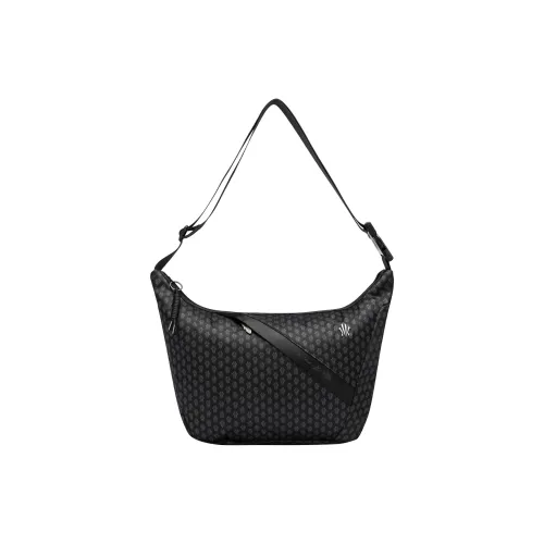 Anta Fabric Shoulder Bag Regular Unisex Basic Black