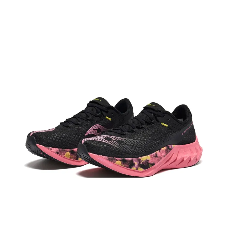 Saucony Endorphin Pro 4 Abrasion-Resistant Low-Top Running Shoes Unisex Black Pinkish-2