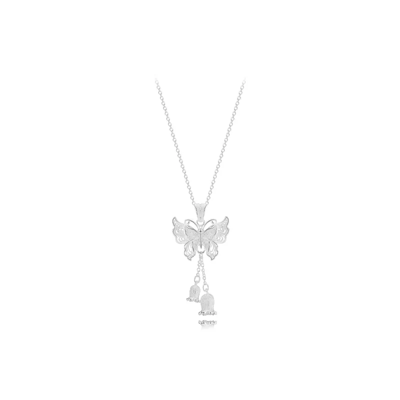 Muyan S999 Fine Silver Sterling Silver Necklaces Women's-0