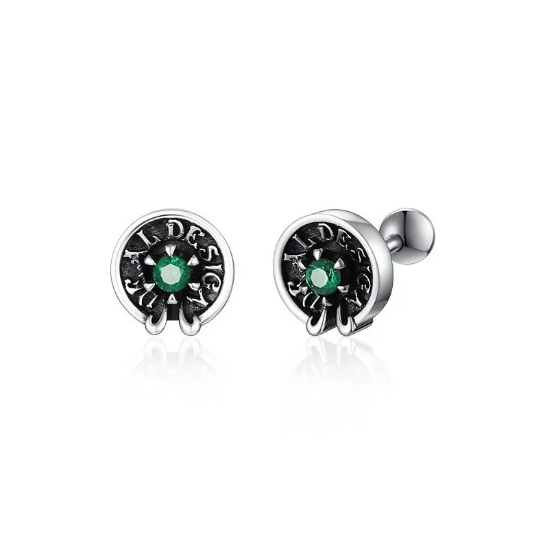 GUDUD S925 Silver Stud Earrings Men's-6