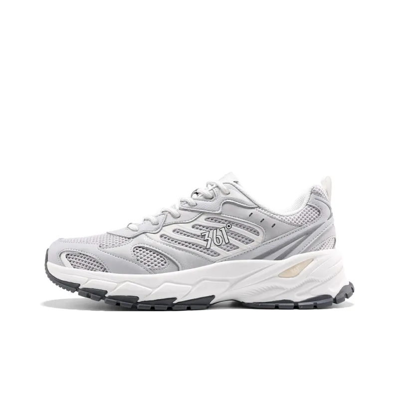 361° Cushioned Wear-Resistant Breathable Low-Top Chunky Sneakers Men's Gray-0