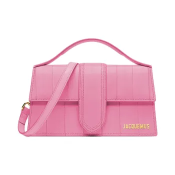 Jacquemus Eel Skin Shoulder Bag, Crossbody Bag, Handbag Large Size Women's Light Pink Red