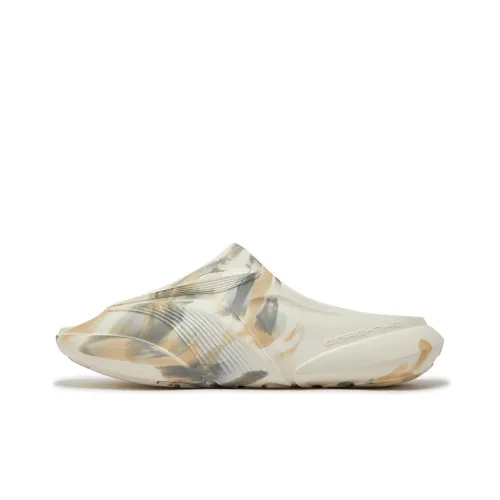 361° Speeding Slip Resistant Abrasion Resistant Slide Slippers Unisex White Apricot Tea Brown