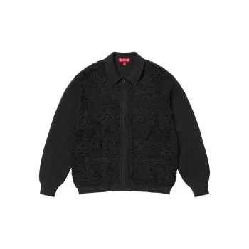 Supreme Crochet Zip Up Cardigan