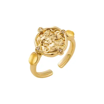 Amber Lollipop Copper Alloy Rings Women's